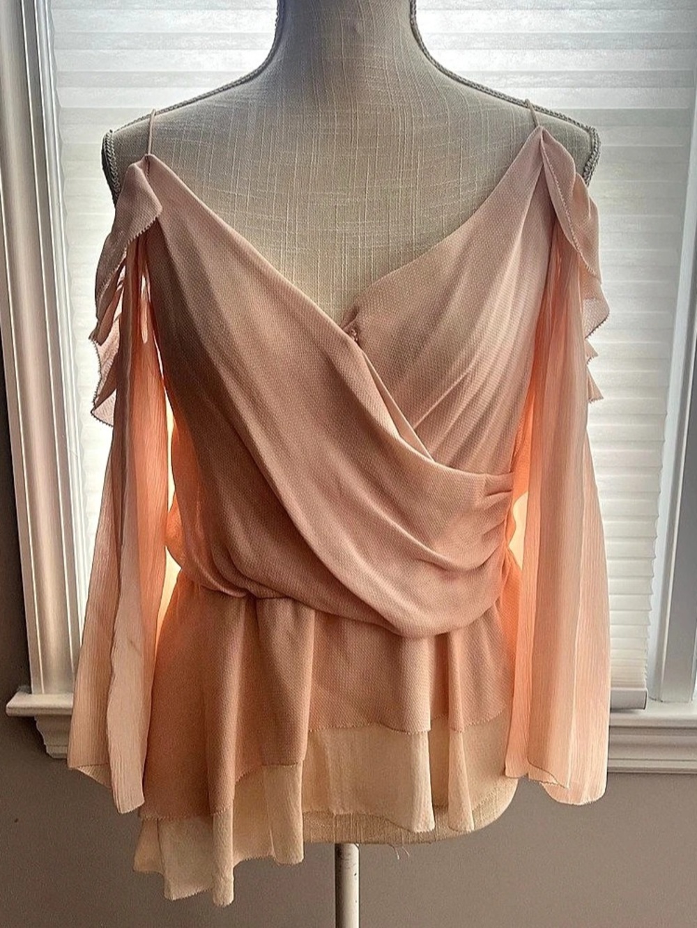 Rachel Zoe 100% Silk Ruffle Blouse in Pink Size 4 NWT
